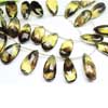 Natural Bi Lemon Quartz Faceted Pear Drops Briolette Beads 1 Matching Pair and Size 25mm approx. ~ HUGE SIZE ~ GREAT BI COLOR ~ 